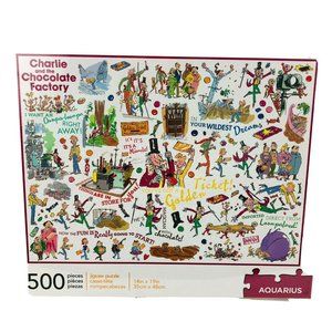 Jigsaw Puzzle Charlie and the Chocolate Factory 500 Pieces 14in x 19in Finish Sz